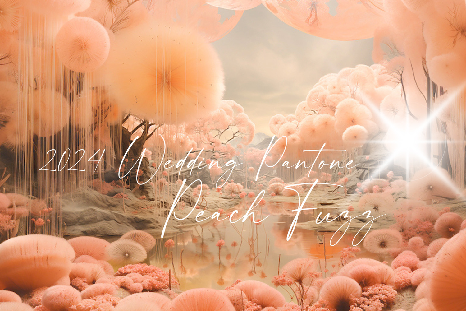 Pantone Wedding Color of 2024: Peach Fuzz Blog post title graphic