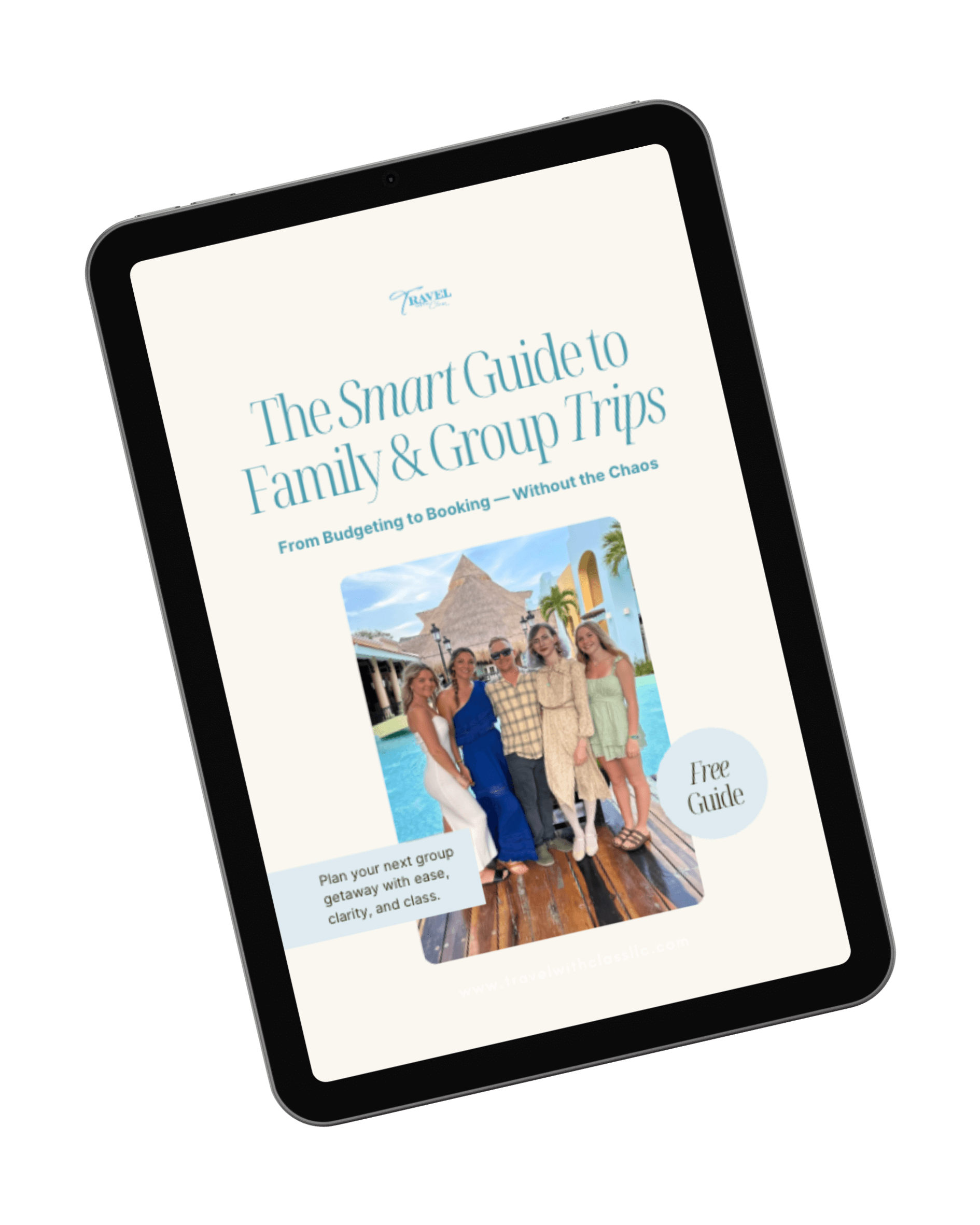 Smart guide for family group trips on tablet