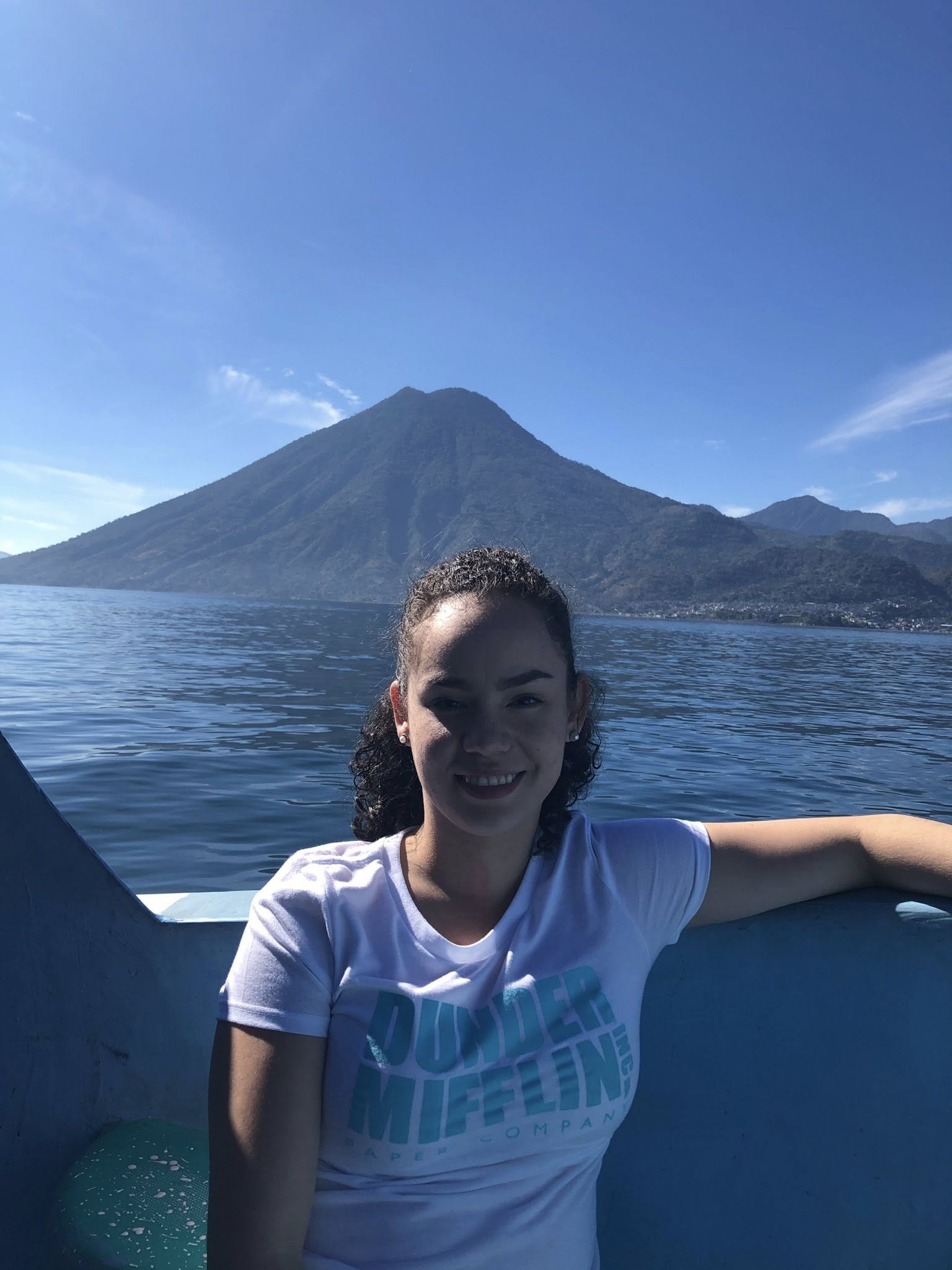 Debbie on Lake Atitlán, Guatemala
